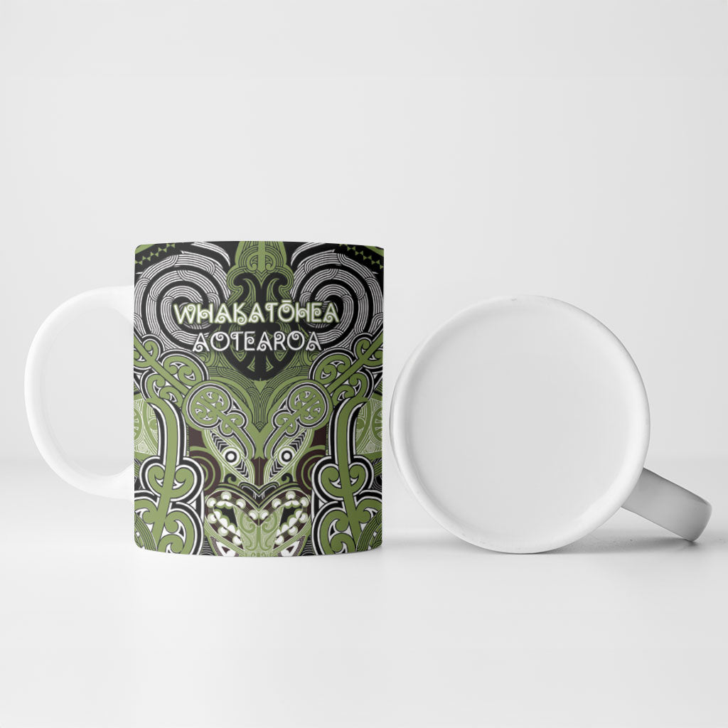 Aotearoa Iwi Whakatohea Personalised Ceramic Mug Maori Kowhaiwhai Pattern LT19 - Polynesian Pride