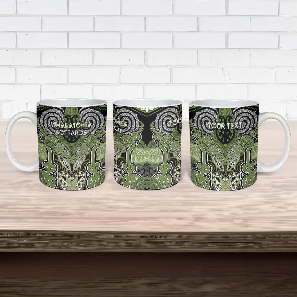 Aotearoa Iwi Whakatohea Personalised Ceramic Mug Maori Kowhaiwhai Pattern LT19 - Polynesian Pride