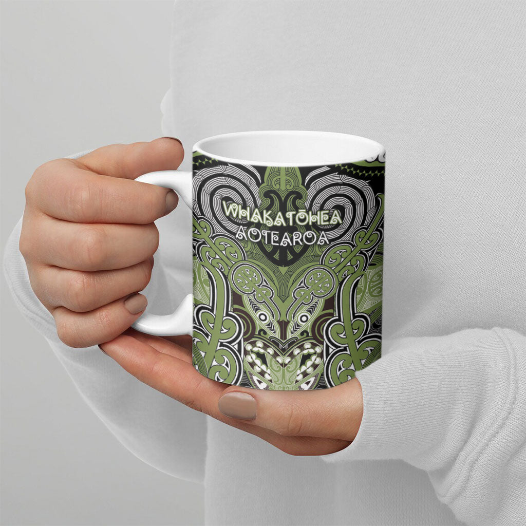 Aotearoa Iwi Whakatohea Personalised Ceramic Mug Maori Kowhaiwhai Pattern LT19 - Polynesian Pride