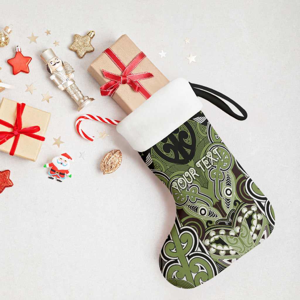 Aotearoa Iwi Whakatohea Personalised Christmas Stocking Maori Kowhaiwhai Pattern
