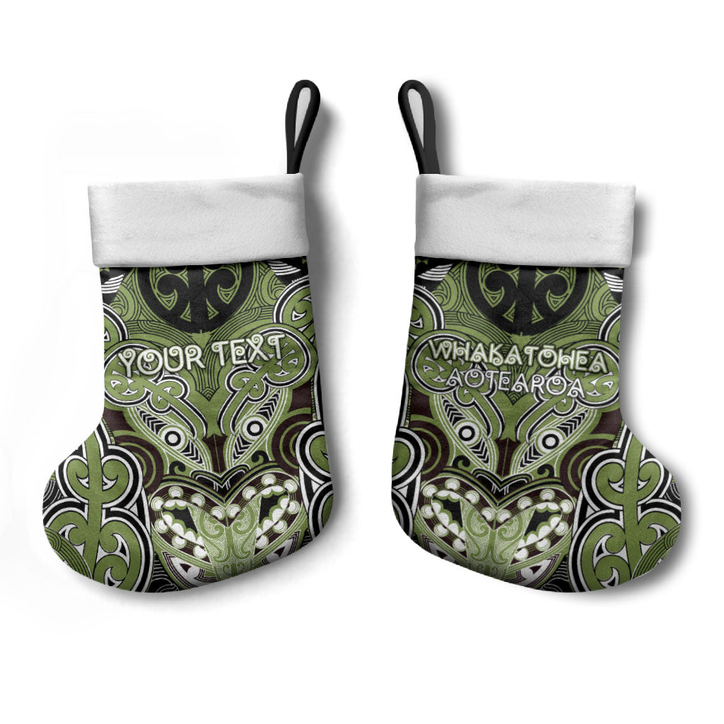 Aotearoa Iwi Whakatohea Personalised Christmas Stocking Maori Kowhaiwhai Pattern