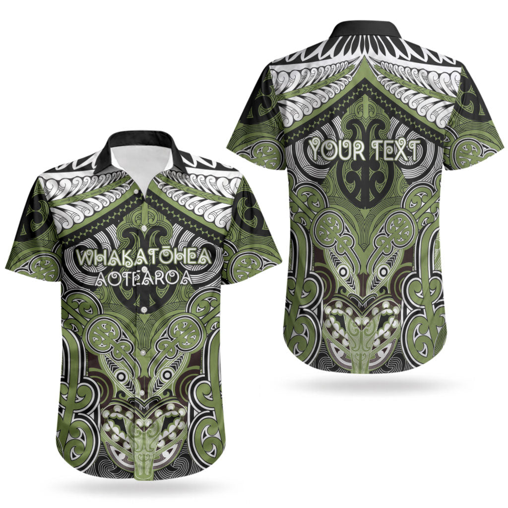 Aotearoa Iwi Whakatohea Personalised Couples Matching Off The Shoulder Long Sleeve Dress and Hawaiian Shirt Maori Kowhaiwhai Pattern