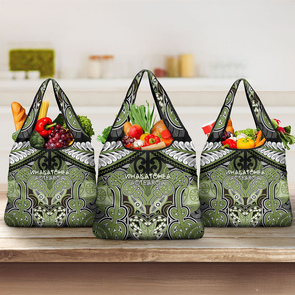Aotearoa Iwi Whakatohea Grocery Bag Maori Kowhaiwhai Pattern