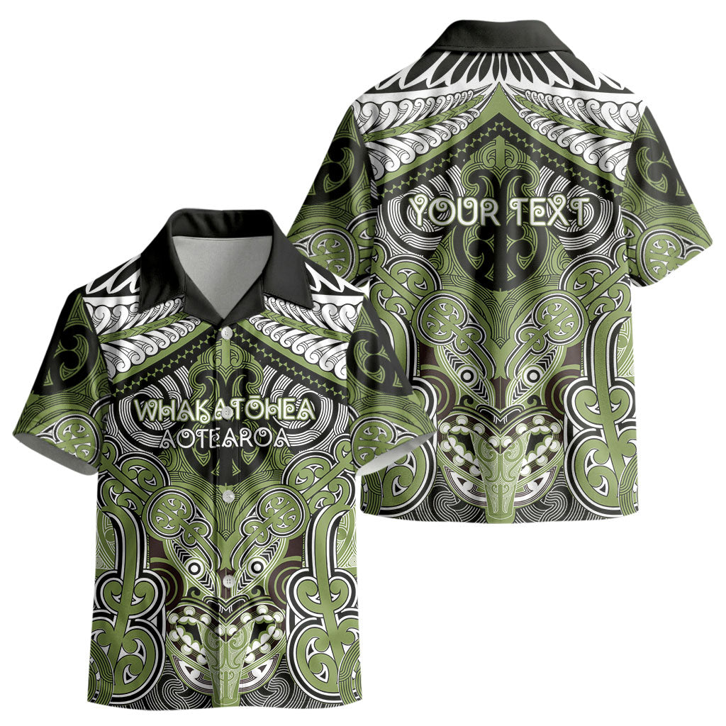 Aotearoa Iwi Whakatohea Personalised Kid Hawaiian Shirt Maori Kowhaiwhai Pattern