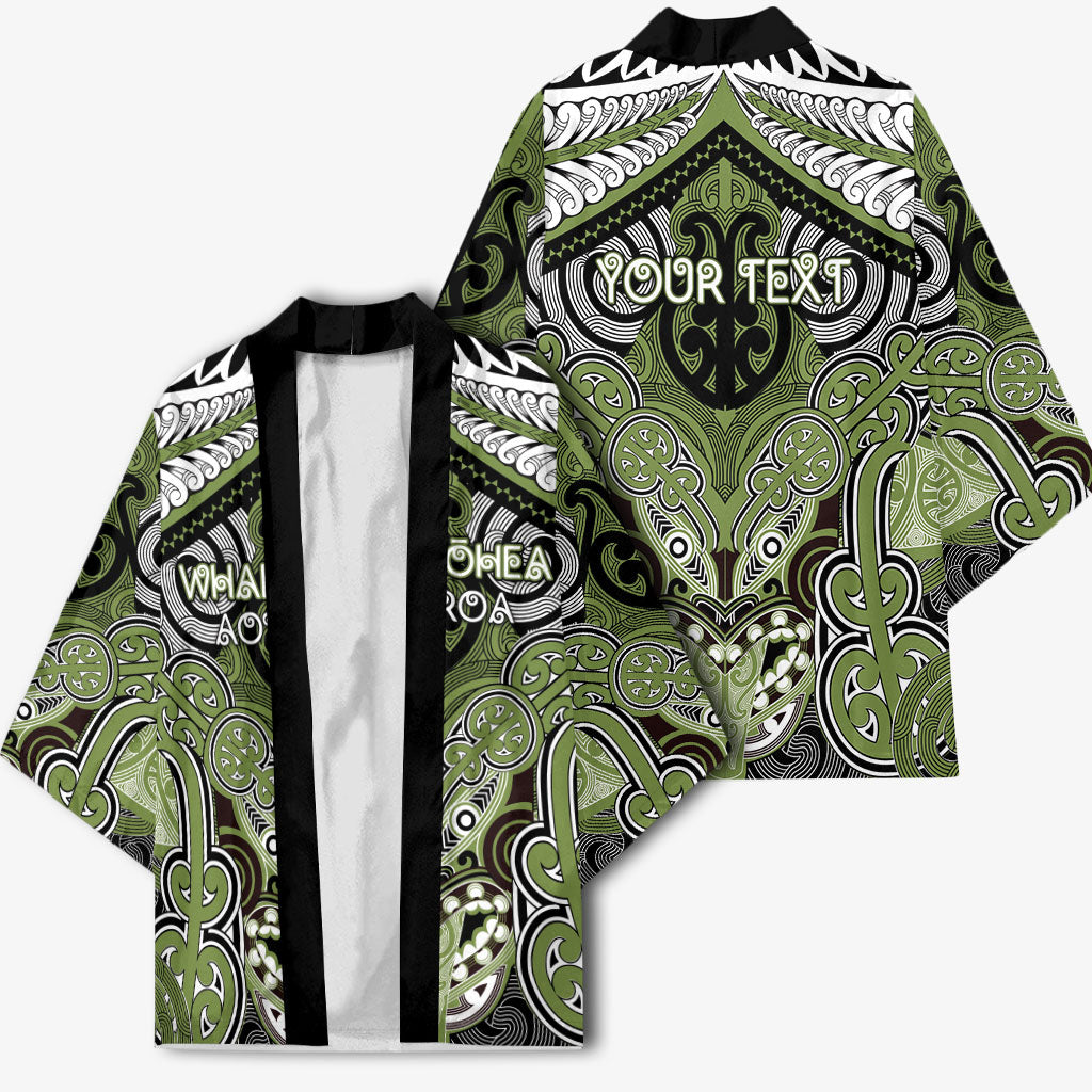 Aotearoa Iwi Whakatohea Personalised Kimono Maori Kowhaiwhai Pattern