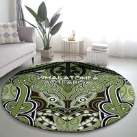 Aotearoa Iwi Whakatohea Round Carpet Maori Kowhaiwhai Pattern LT19 - Polynesian Pride