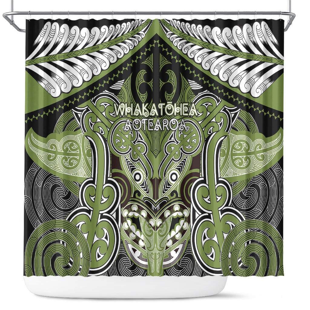 Aotearoa Iwi Whakatohea Shower Curtain Maori Kowhaiwhai Pattern
