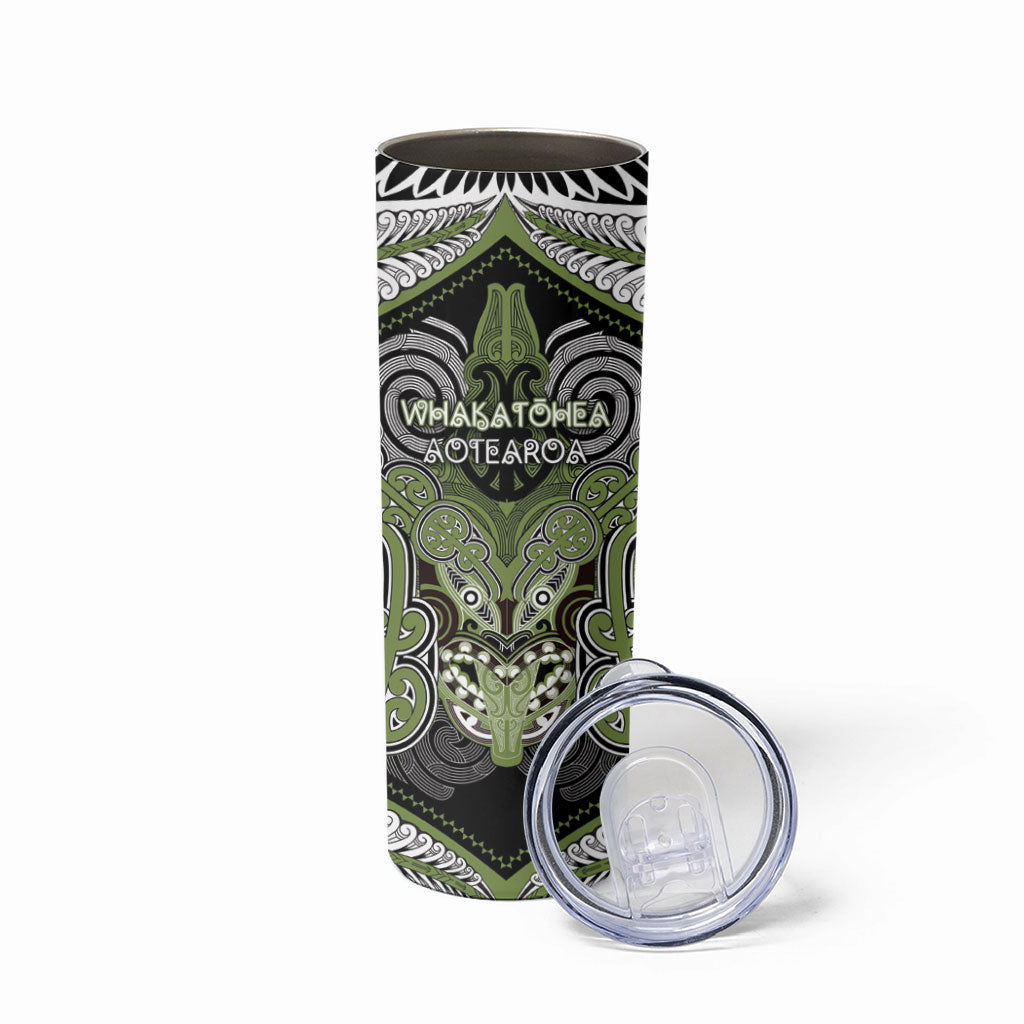 Aotearoa Iwi Whakatohea Personalised Skinny Tumbler Maori Kowhaiwhai Pattern