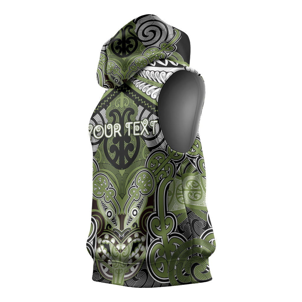 Aotearoa Iwi Whakatohea Personalised Sleeveless Hoodie Maori Kowhaiwhai Pattern