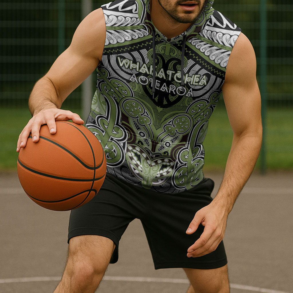 Aotearoa Iwi Whakatohea Personalised Sleeveless Hoodie Maori Kowhaiwhai Pattern
