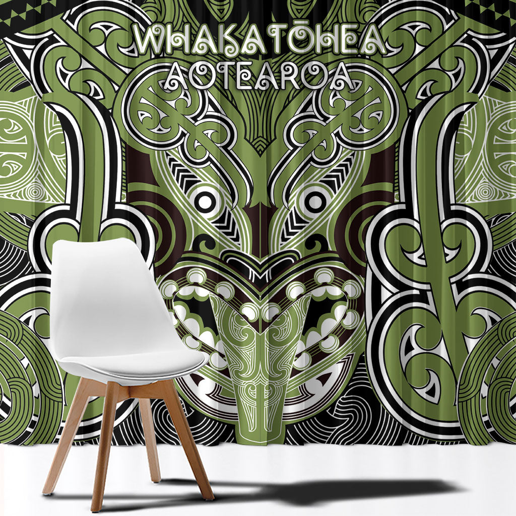 Aotearoa Iwi Whakatohea Window Curtain Maori Kowhaiwhai Pattern LT19 - Polynesian Pride