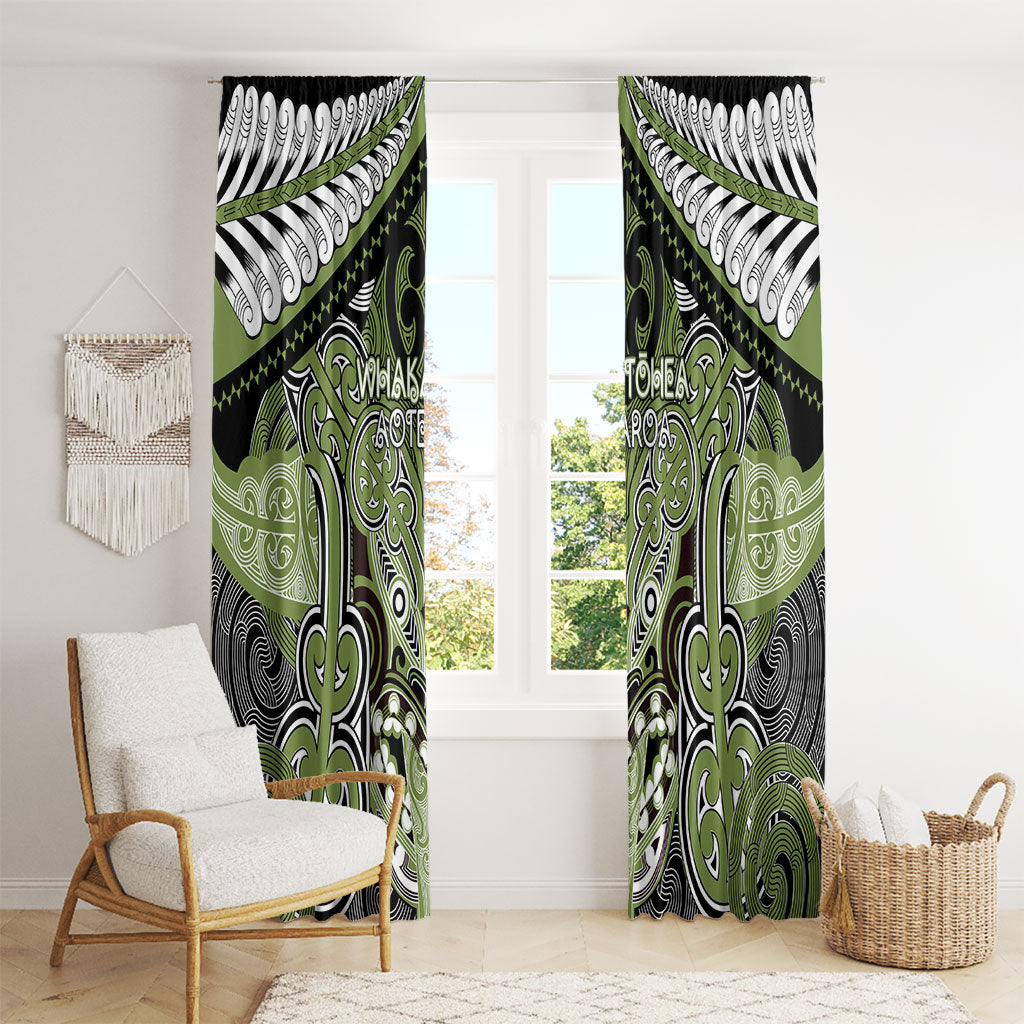 Aotearoa Iwi Whakatohea Window Curtain Maori Kowhaiwhai Pattern LT19 - Polynesian Pride