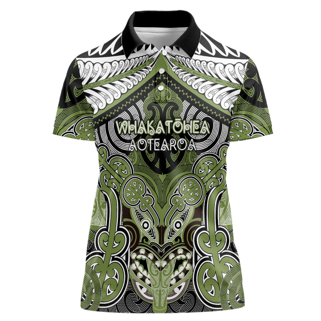 Aotearoa Iwi Whakatohea Personalised Women Polo Shirt Maori Kowhaiwhai Pattern