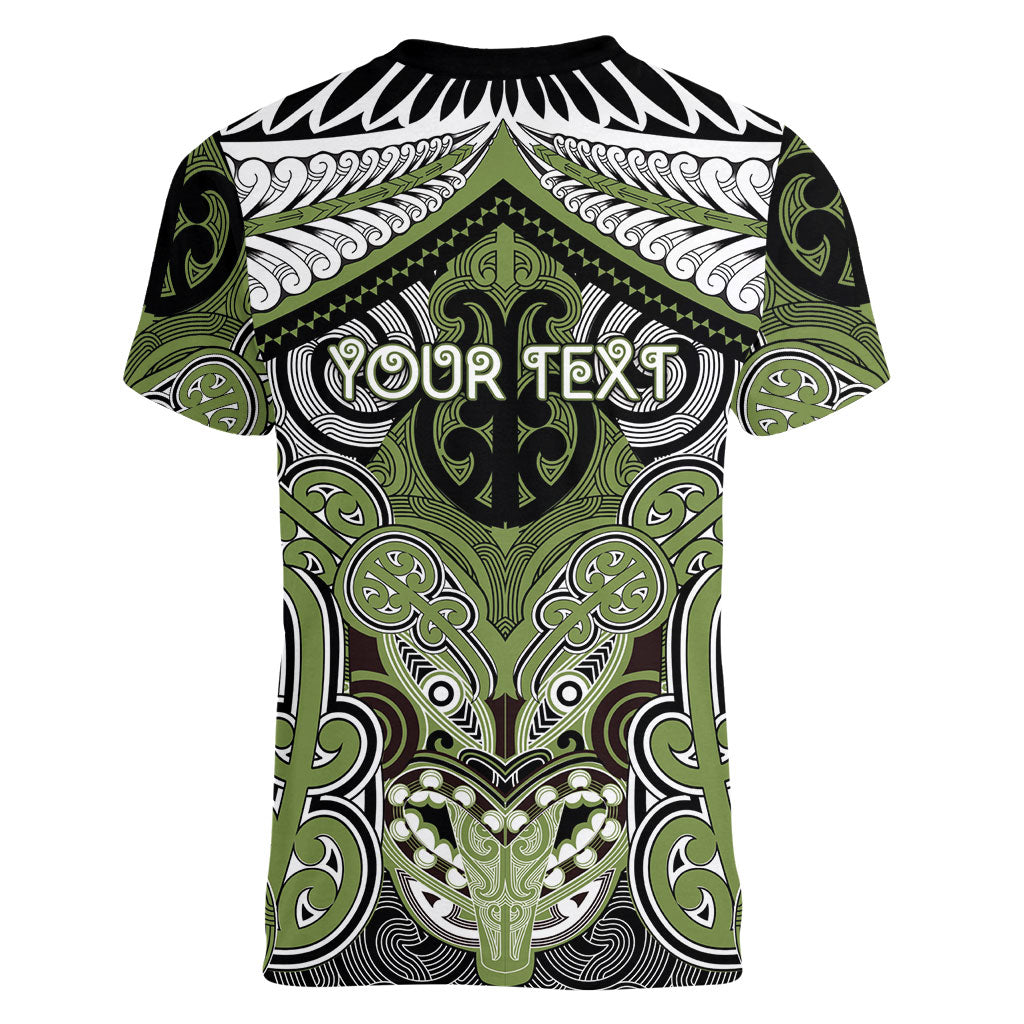 Aotearoa Iwi Whakatohea Personalised Women V-Neck T-Shirt Maori Kowhaiwhai Pattern
