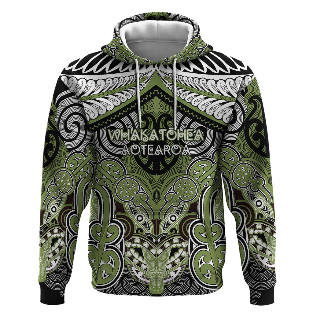 Aotearoa Iwi Whakatohea Personalised Zip Hoodie Maori Kowhaiwhai Pattern
