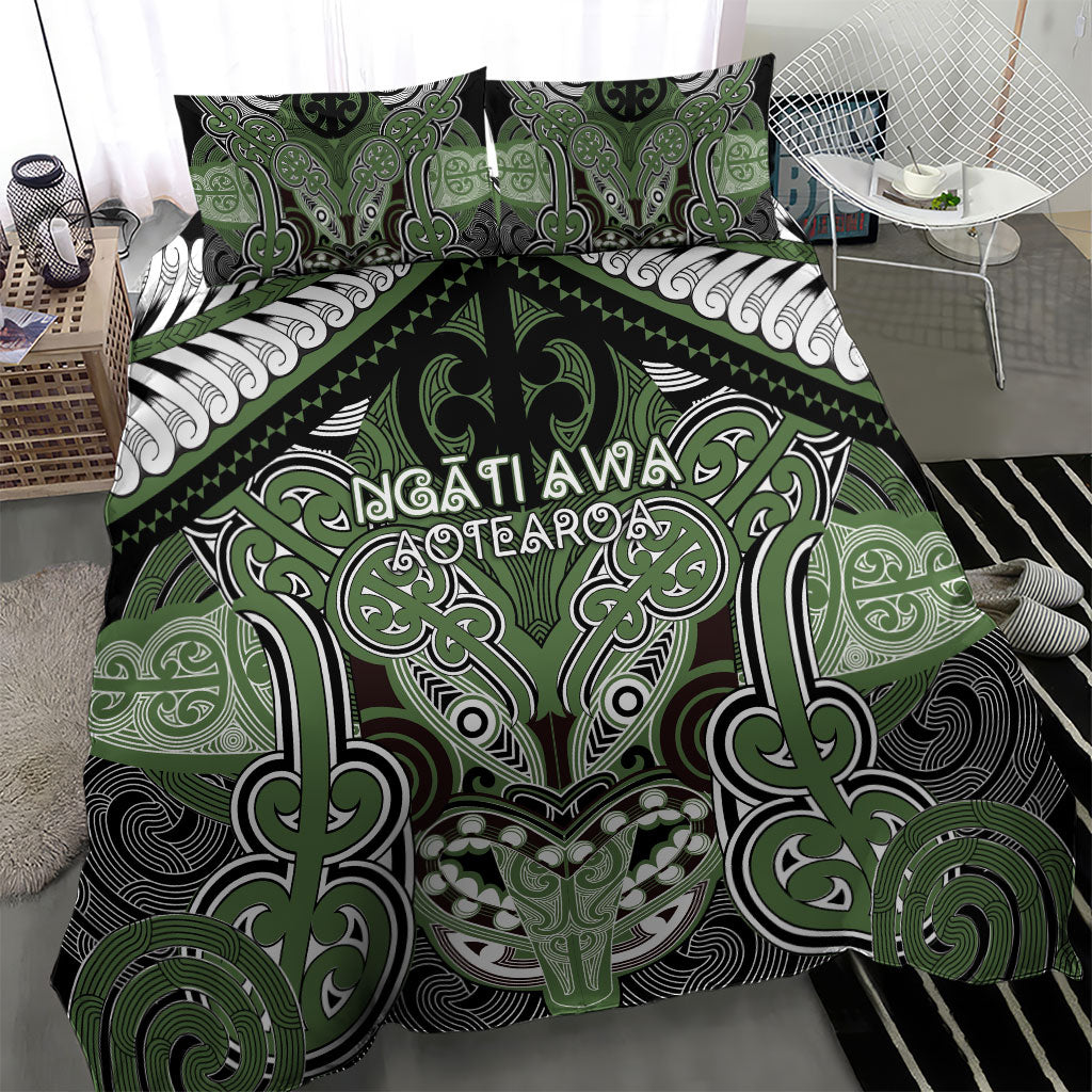 Aotearoa Iwi Ngati Awa Bedding Set Maori Kowhaiwhai Pattern LT19 - Polynesian Pride
