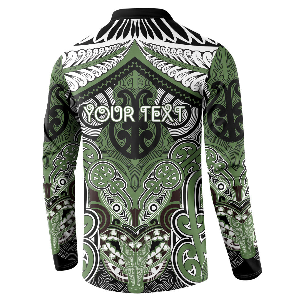 Aotearoa Iwi Ngati Awa Personalised Button Sweatshirt Maori Kowhaiwhai Pattern LT19 - Polynesian Pride