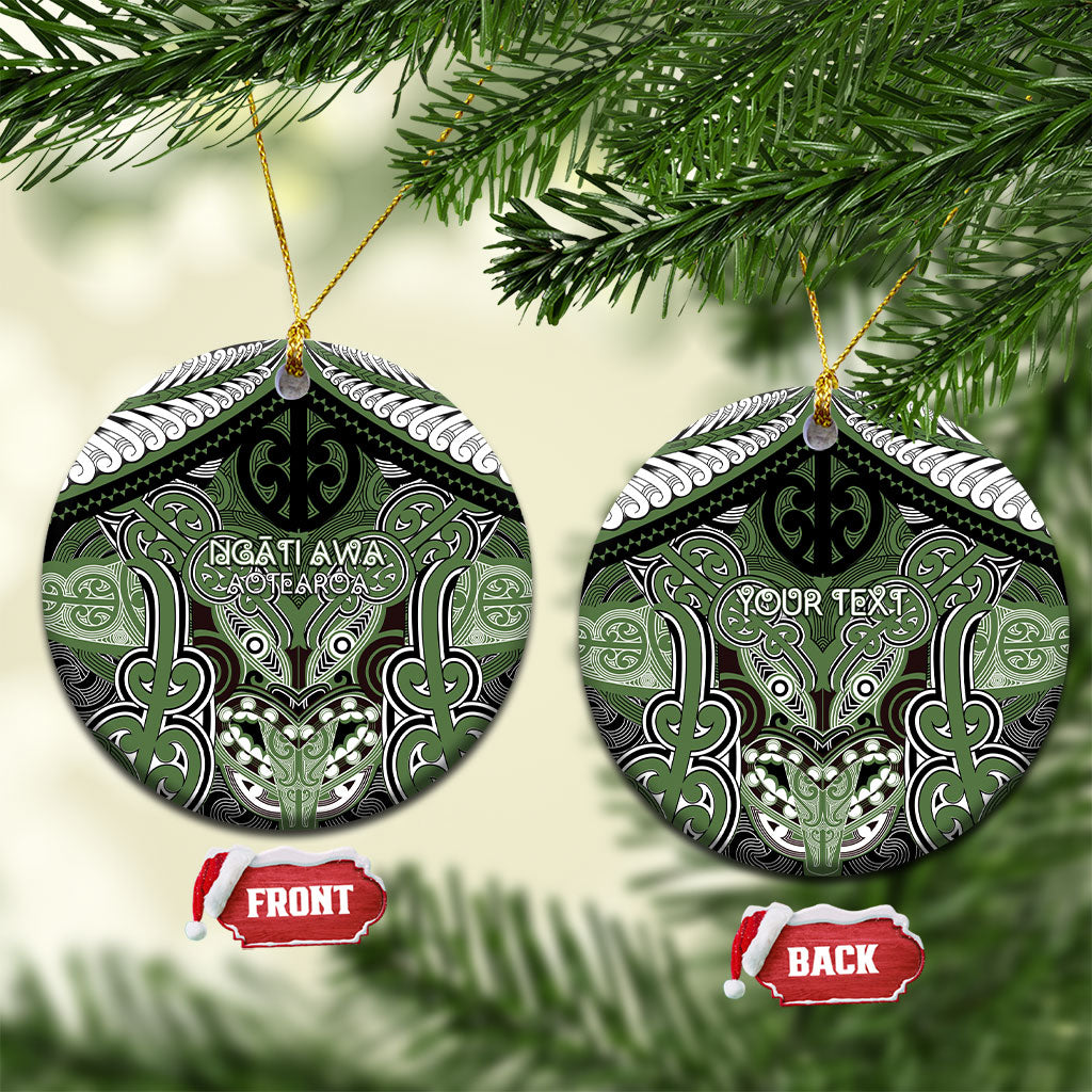 Aotearoa Iwi Ngati Awa Personalised Ceramic Ornament Maori Kowhaiwhai Pattern