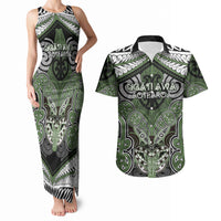 Aotearoa Iwi Ngati Awa Personalised Couples Matching Tank Maxi Dress and Hawaiian Shirt Maori Kowhaiwhai Pattern