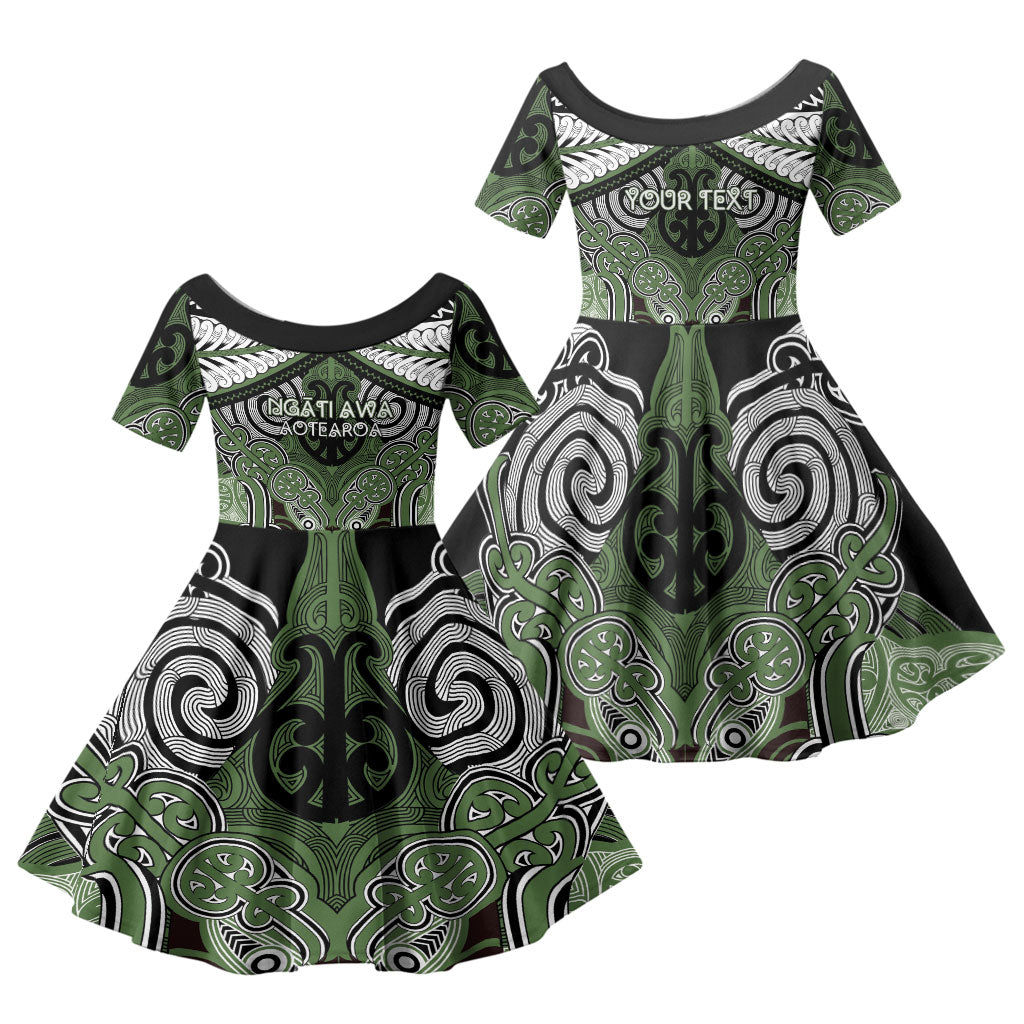 Aotearoa Iwi Ngati Awa Personalised Family Matching Puletasi and Hawaiian Shirt Maori Kowhaiwhai Pattern