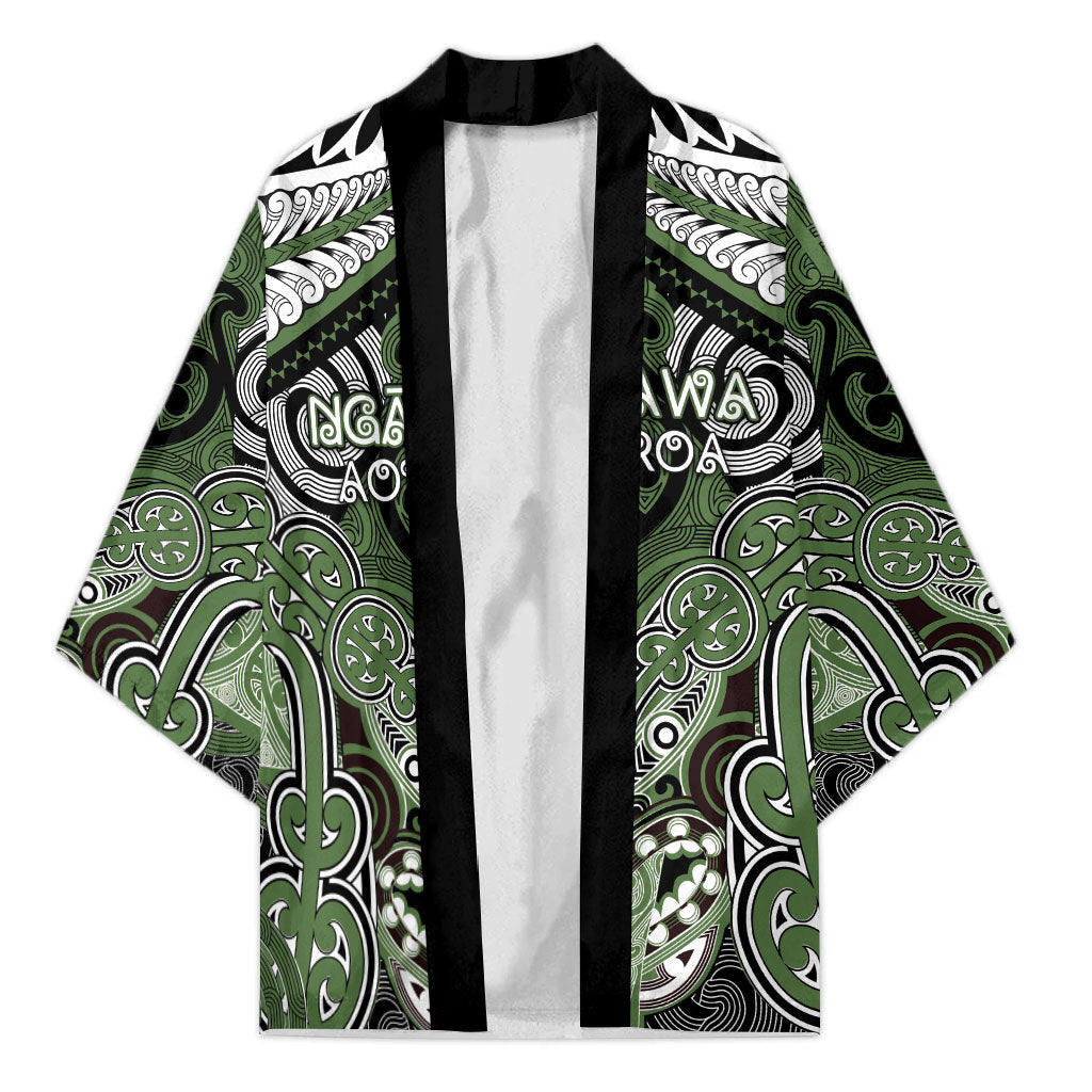 Aotearoa Iwi Ngati Awa Personalised Kimono Maori Kowhaiwhai Pattern