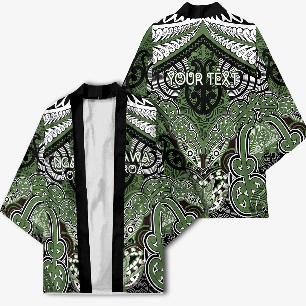 Aotearoa Iwi Ngati Awa Personalised Kimono Maori Kowhaiwhai Pattern