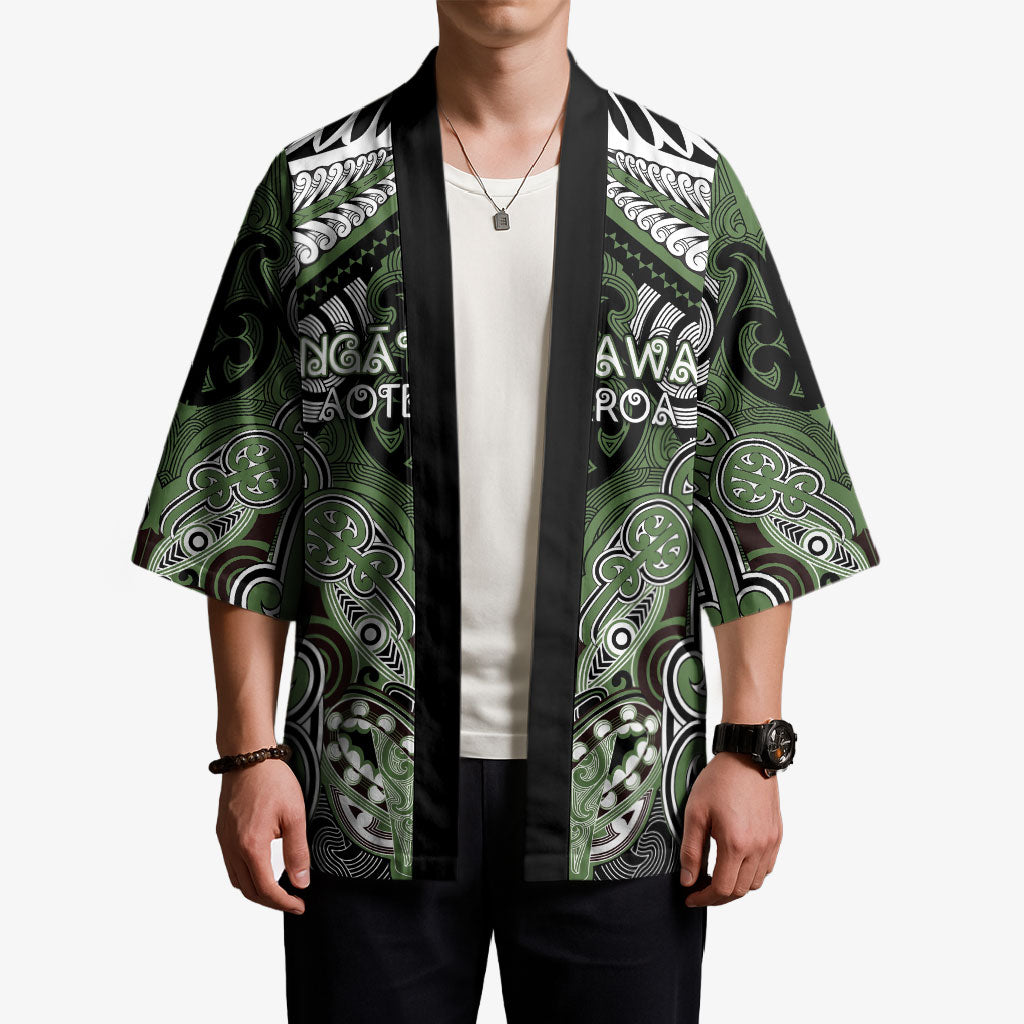 Aotearoa Iwi Ngati Awa Personalised Kimono Maori Kowhaiwhai Pattern