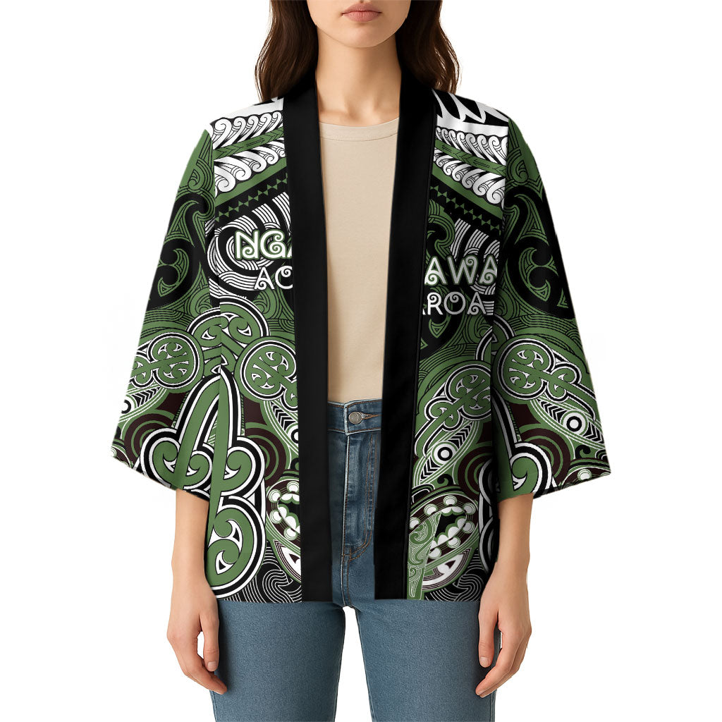 Aotearoa Iwi Ngati Awa Personalised Kimono Maori Kowhaiwhai Pattern