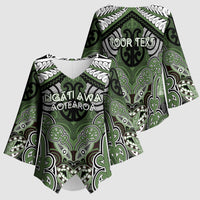 Aotearoa Iwi Ngati Awa Personalised Kimono Sleeve Blouse Maori Kowhaiwhai Pattern