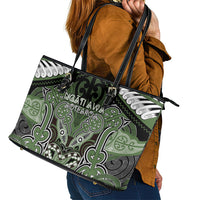 Aotearoa Iwi Ngati Awa Leather Tote Bag Maori Kowhaiwhai Pattern
