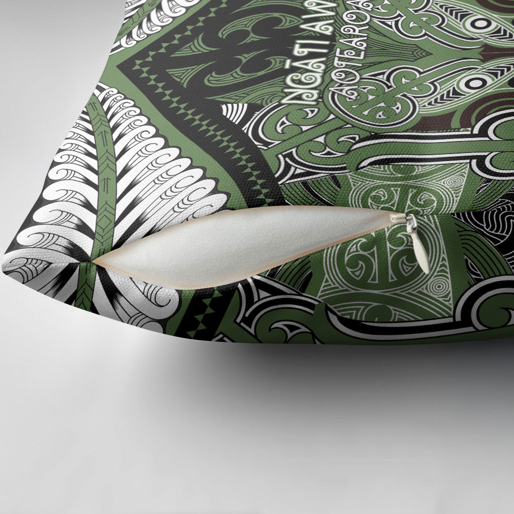 Aotearoa Iwi Ngati Awa Pillow Cover Maori Kowhaiwhai Pattern