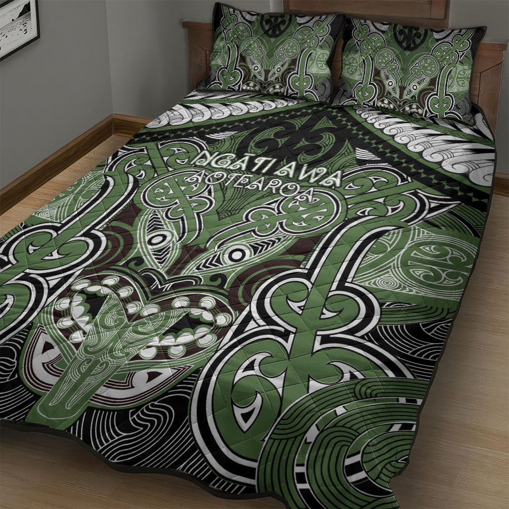 Aotearoa Iwi Ngati Awa Quilt Bed Set Maori Kowhaiwhai Pattern