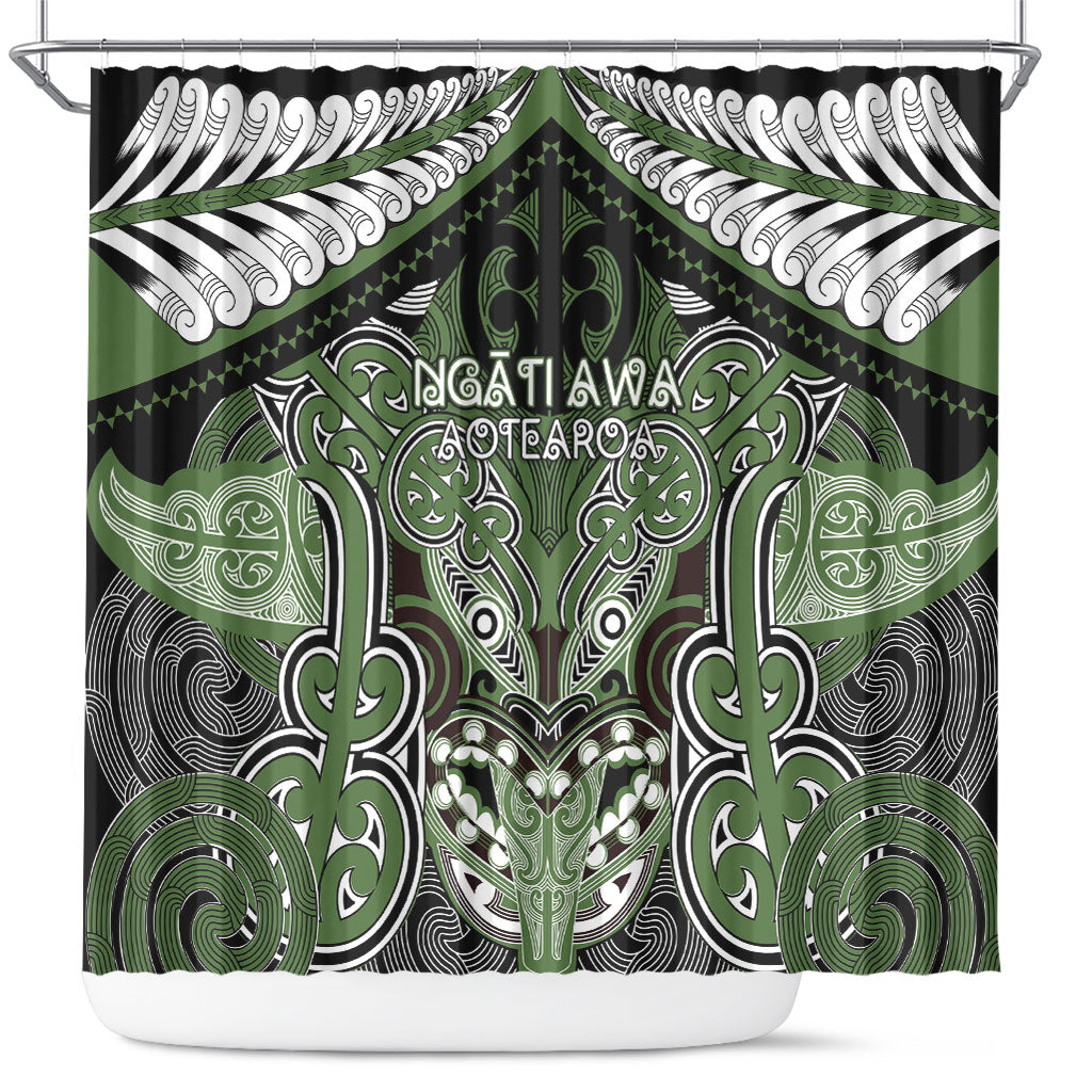 Aotearoa Iwi Ngati Awa Shower Curtain Maori Kowhaiwhai Pattern
