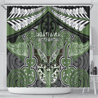 Aotearoa Iwi Ngati Awa Shower Curtain Maori Kowhaiwhai Pattern
