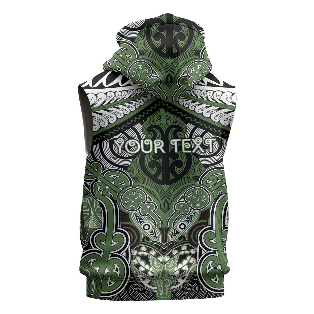 Aotearoa Iwi Ngati Awa Personalised Sleeveless Zip Hoodie Maori Kowhaiwhai Pattern
