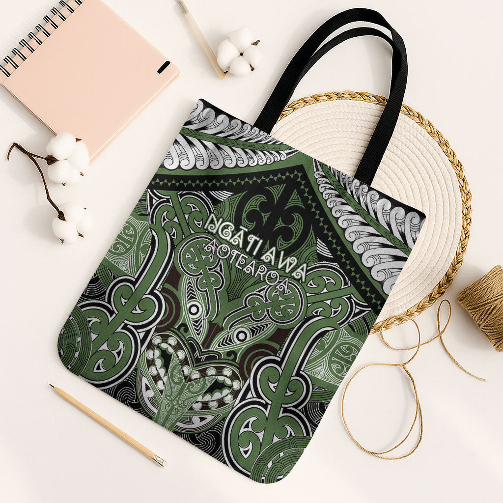 Aotearoa Iwi Ngati Awa Tote Bag Maori Kowhaiwhai Pattern