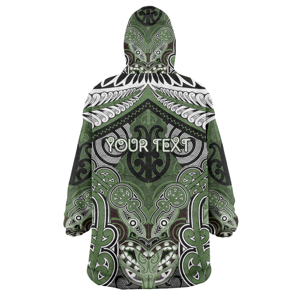 Aotearoa Iwi Ngati Awa Personalised Wearable Blanket Hoodie Maori Kowhaiwhai Pattern