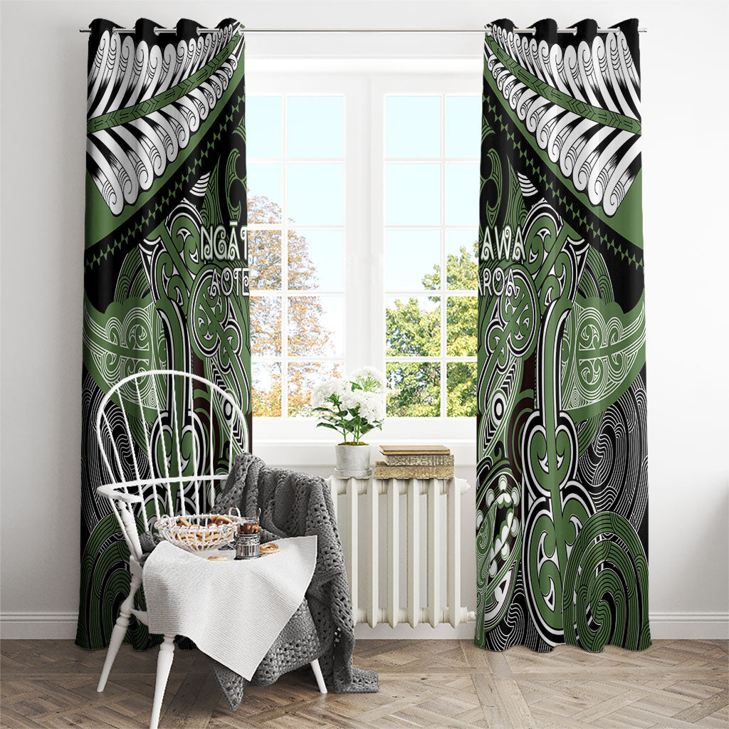 Aotearoa Iwi Ngati Awa Window Curtain Maori Kowhaiwhai Pattern