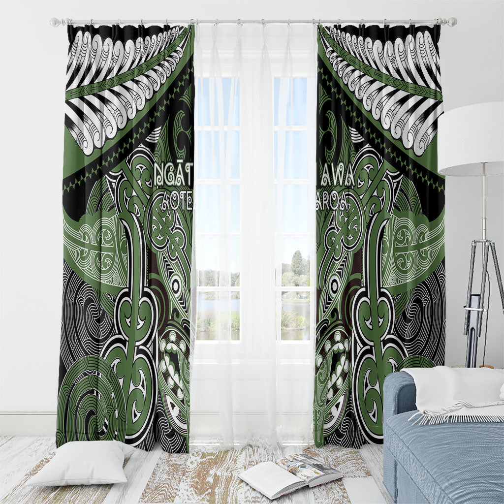 Aotearoa Iwi Ngati Awa Window Curtain Maori Kowhaiwhai Pattern