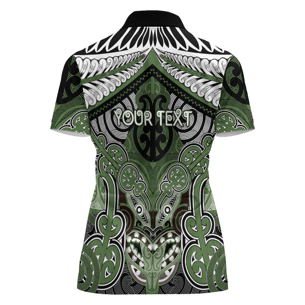 Aotearoa Iwi Ngati Awa Personalised Women Polo Shirt Maori Kowhaiwhai Pattern