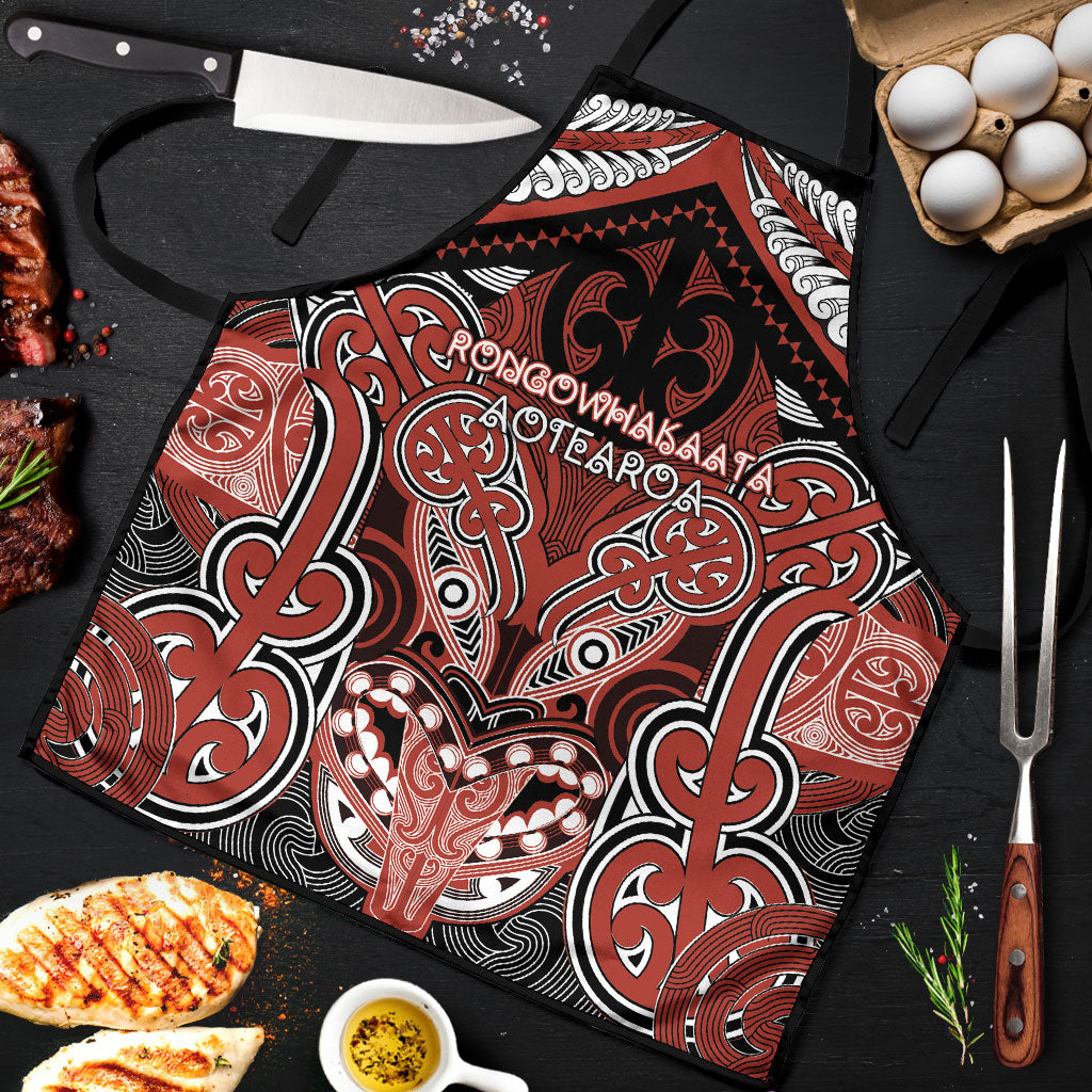Aotearoa Iwi Rongowhakaata Apron Maori Kowhaiwhai Pattern
