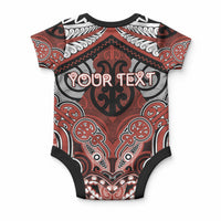Aotearoa Iwi Rongowhakaata Personalised Baby Onesie Maori Kowhaiwhai Pattern