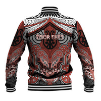 Aotearoa Iwi Rongowhakaata Personalised Baseball Jacket Maori Kowhaiwhai Pattern
