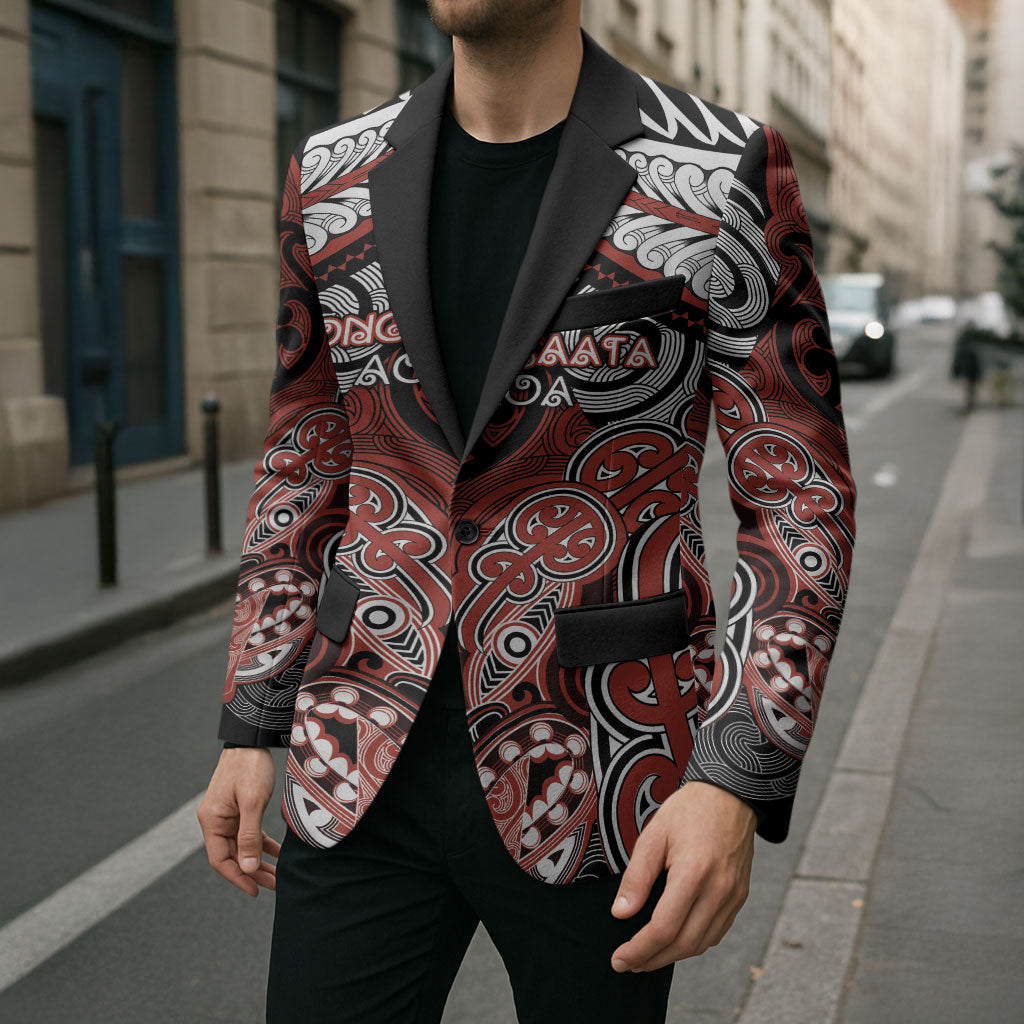Aotearoa Iwi Rongowhakaata Personalised Blazer Maori Kowhaiwhai Pattern