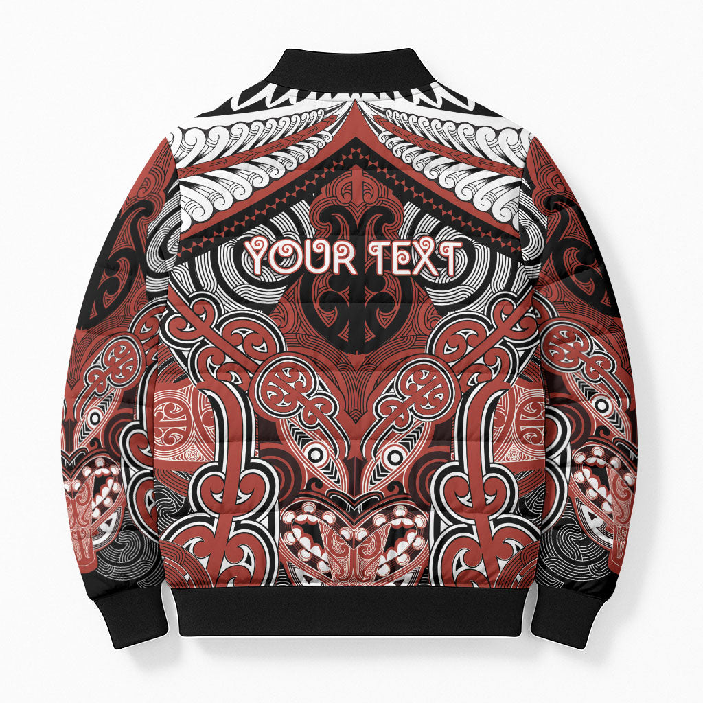 Aotearoa Iwi Rongowhakaata Personalised Bomber Puffer Jacket Maori Kowhaiwhai Pattern