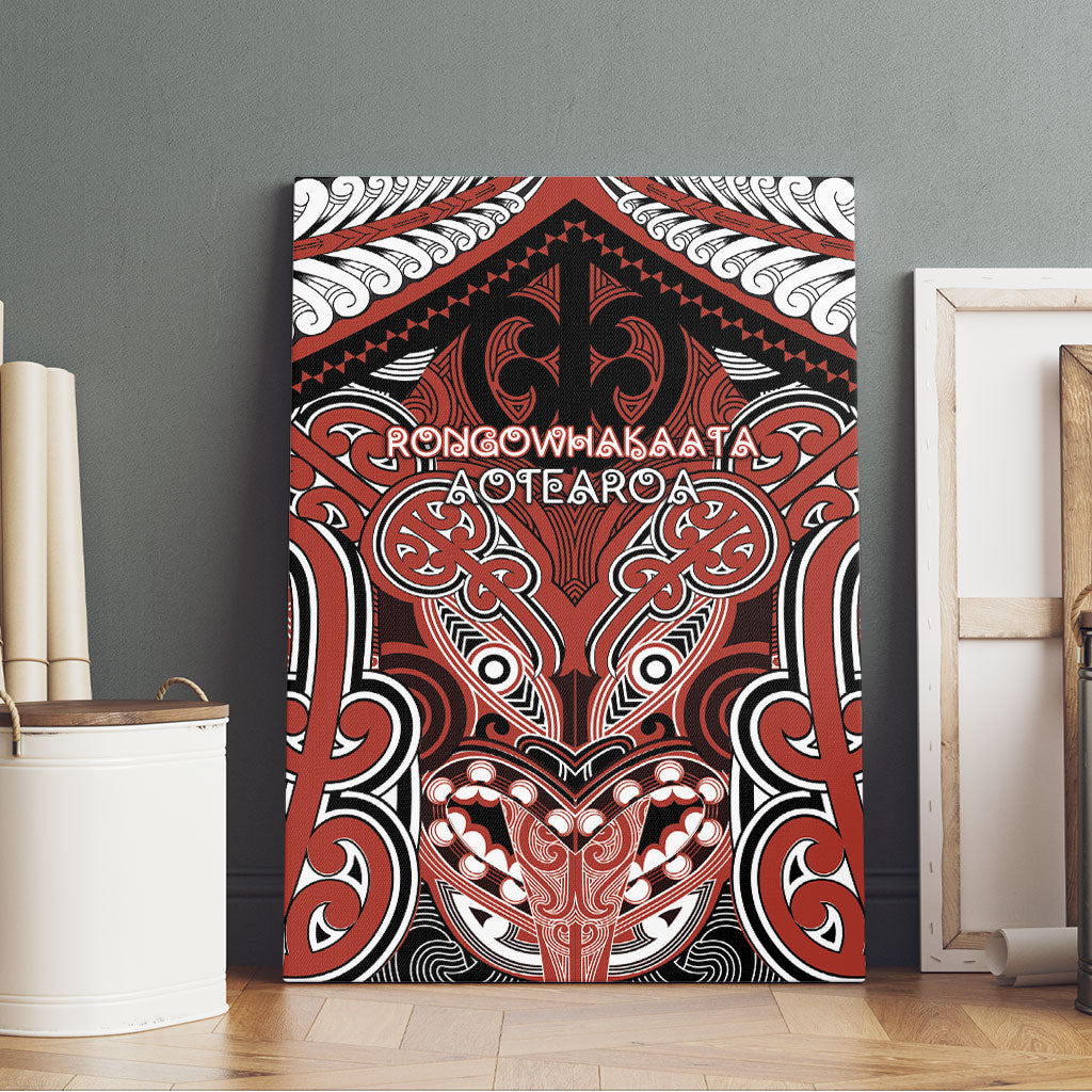 Aotearoa Iwi Rongowhakaata Canvas Wall Art Maori Kowhaiwhai Pattern