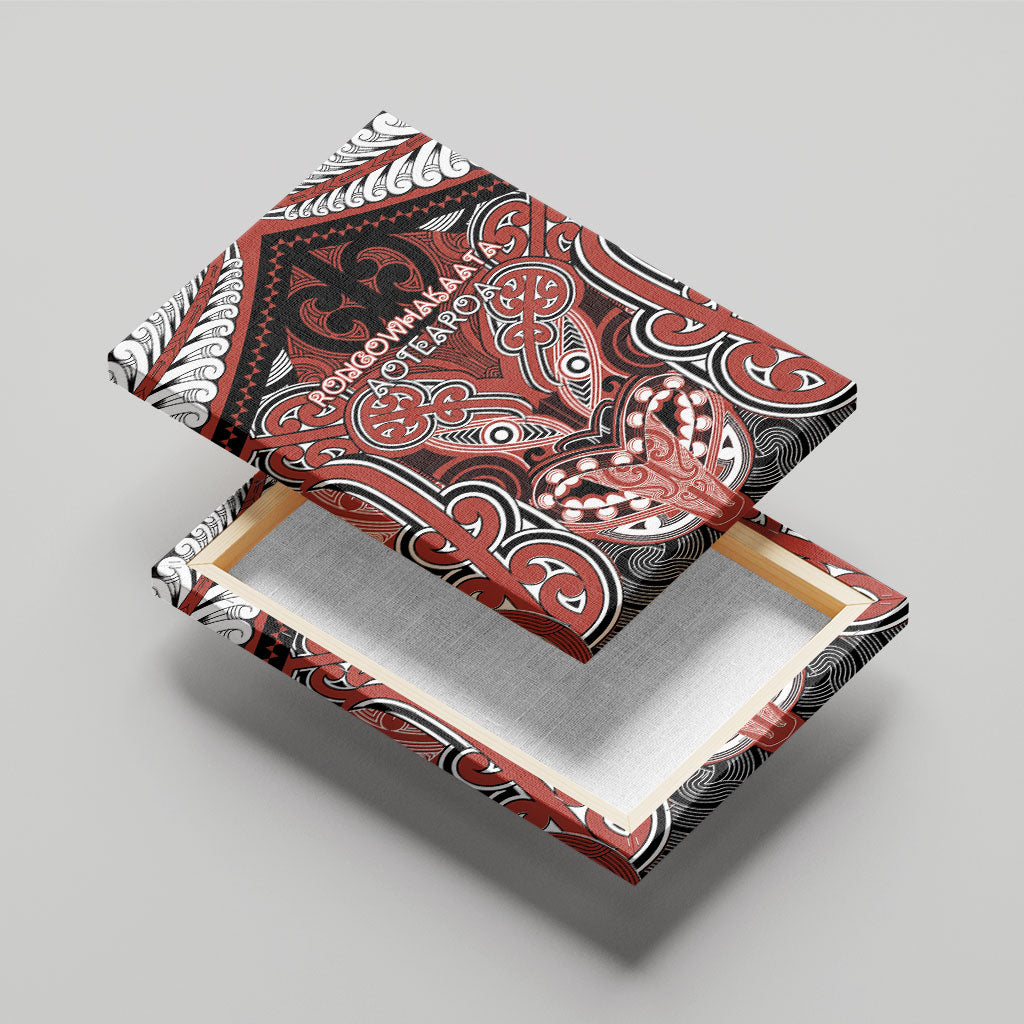 Aotearoa Iwi Rongowhakaata Canvas Wall Art Maori Kowhaiwhai Pattern