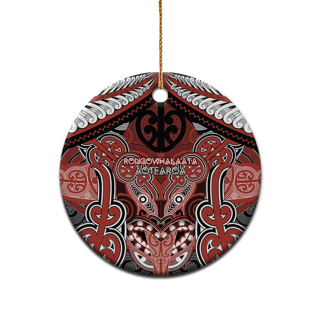 Aotearoa Iwi Rongowhakaata Personalised Ceramic Ornament Maori Kowhaiwhai Pattern