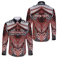 Aotearoa Iwi Rongowhakaata Personalised Family Matching Long Sleeve Bodycon Dress and Hawaiian Shirt Maori Kowhaiwhai Pattern