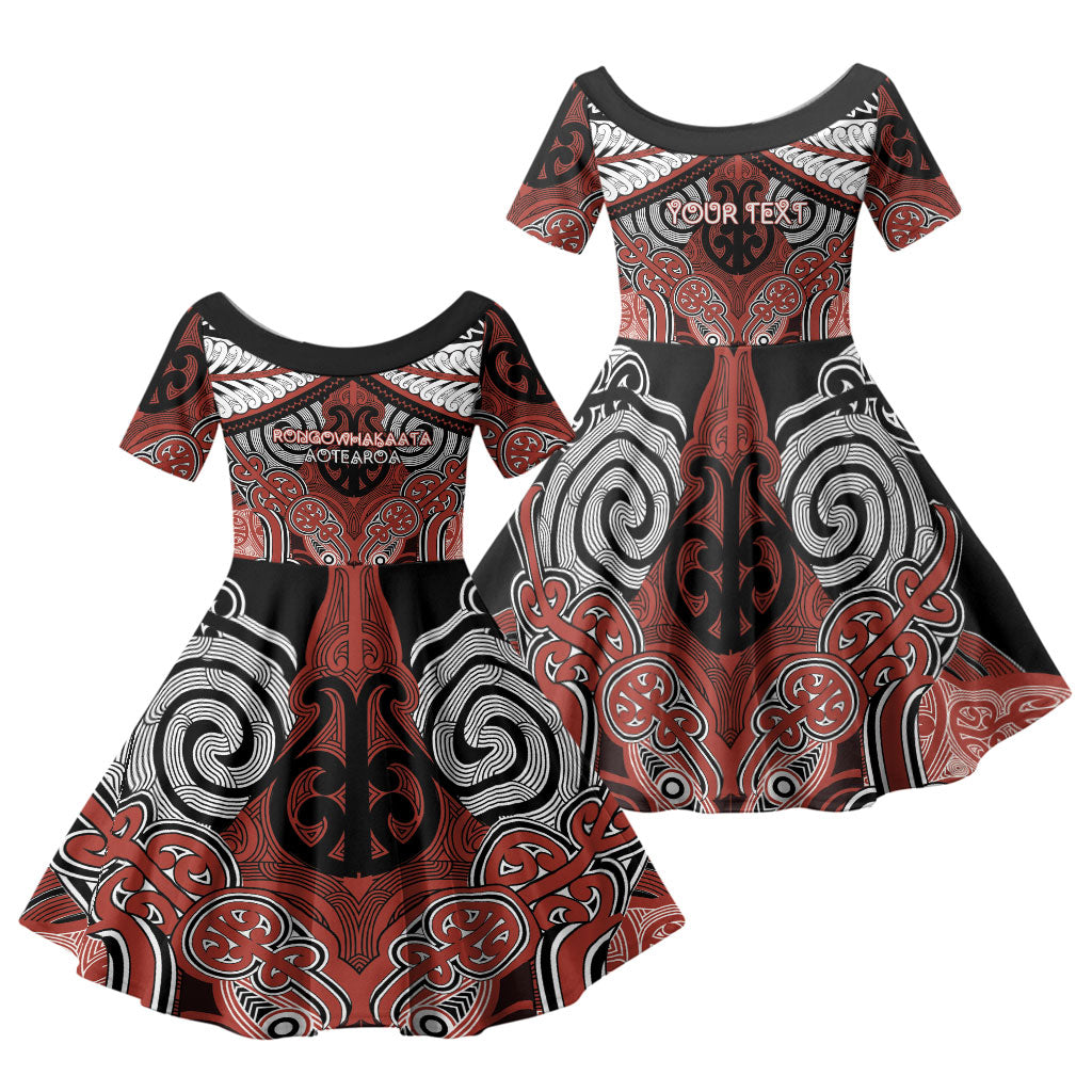 Aotearoa Iwi Rongowhakaata Personalised Family Matching Puletasi and Hawaiian Shirt Maori Kowhaiwhai Pattern